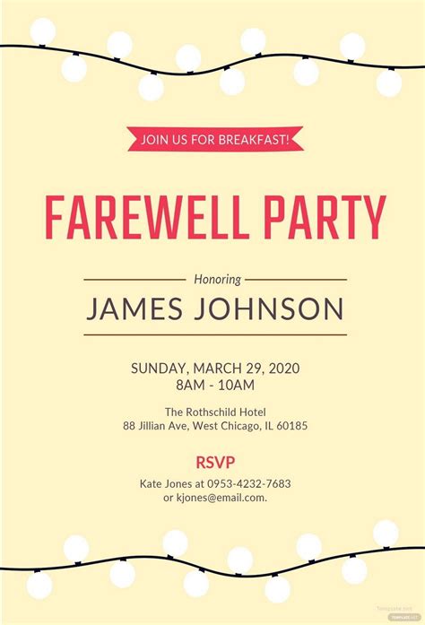 The enchanting 007 Template Ideas Farewell Party Invitation Free Word ...