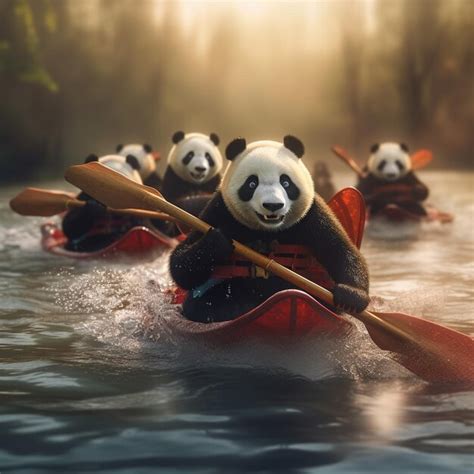 Premium AI Image | Panda eating bamboo