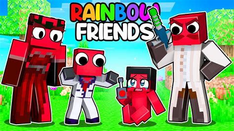 Joining the Red ROBLOX RAINBOW FRIENDS FAMILY in Minecraft! | Joining the Red ROBLOX RAINBOW ...