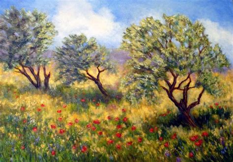 Olive Orchard oil painting 18x24 wall art