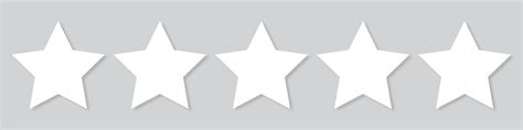 White five stars quality rating icons. 5 stars icon. Five star sign. Rating symbol. Vector ...