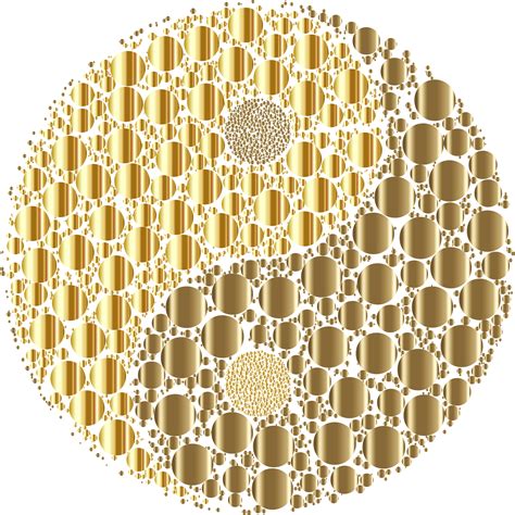 Clipart - Golden Circles Yin Yang No Background