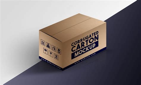 Corrugated Packaging Carton Mockup – Creative Bing