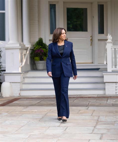 Inside Kamala Harris's subtly patriotic living room color scheme ...