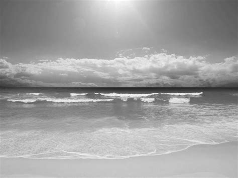 Black And White Beach Background