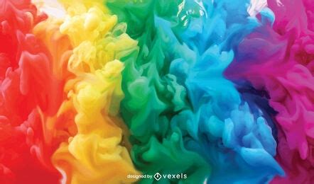 Rainbow Smoke Cloud Background Design Vector Download