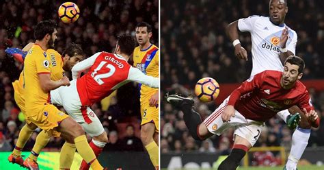 Who scored it better? Olivier Giroud's scorpion kick goal v Henrikh Mkhitaryan's scorpion kick ...