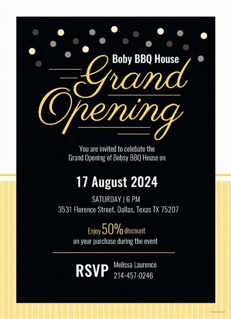 Sample Invitation Card For Restaurant Opening | Grand opening ...