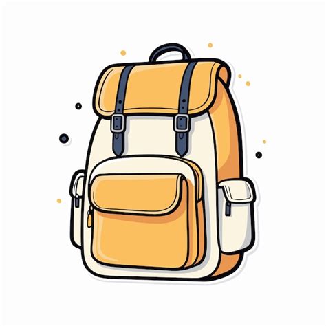 Premium Vector | Backpack drawing cartoon illustration vector design