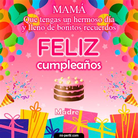 🎂 Feliz Cumpleaños Mamá Madre | Tarjetas Gif Online