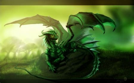 Baby Green Dragon - Fantasy & Abstract Background Wallpapers on Desktop ...