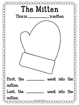 The Mitten Sequencing Worksheet by Coreas Creations | TpT