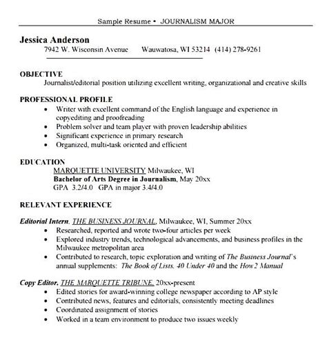 Journalist Resume Template - Free Samples , Examples & Format Resume / Curruculum Vitae - Free ...