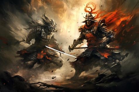 Premium AI Image | An Realism History Samurai Battle Scene in Intense ...