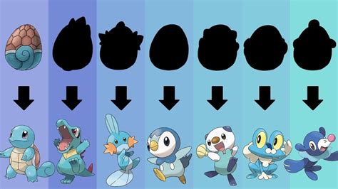 Pokemon Eggs Requests #5: All Water Type Starters Gen 1 to 7 | Water pokémon, Pokemon, Pokemon ...