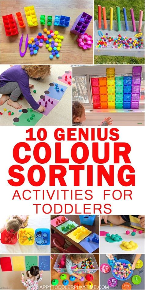 15 Genius Colour Sorting Activities for Toddlers - Happy Toddler Playtime | Color sorting ...