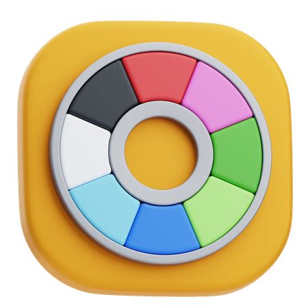 Color Wheel 3D Icon download in PNG, OBJ or Blend format