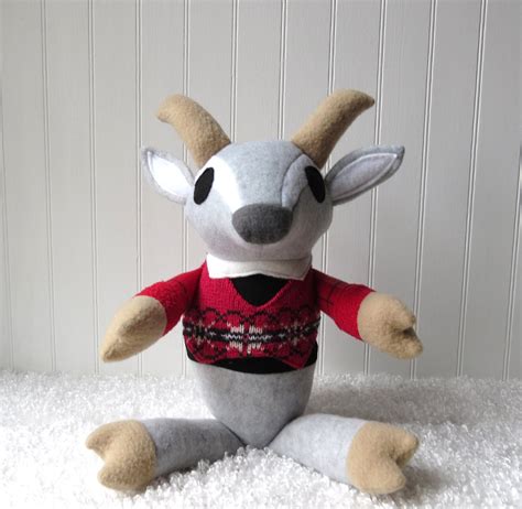 Gentleman Goat Goat Plush Toy Goat Goat Doll by WildRabbitsBurrow