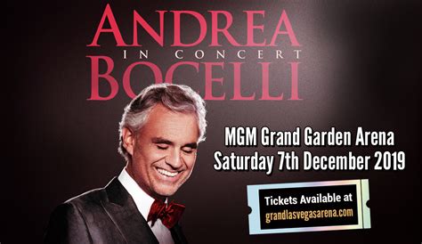 Andrea Bocelli Tickets | 7th December | MGM Grand Garden Arena in Las Vegas, Nevada