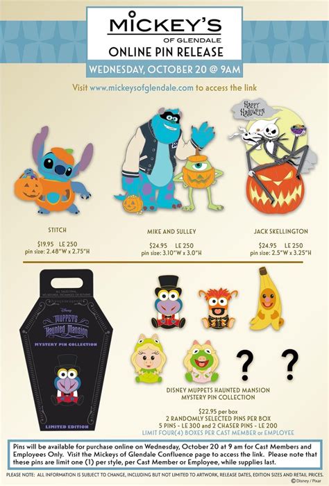 Halloween 2021 & Muppets Haunted Mansion WDI Pin Releases - Disney Pins ...