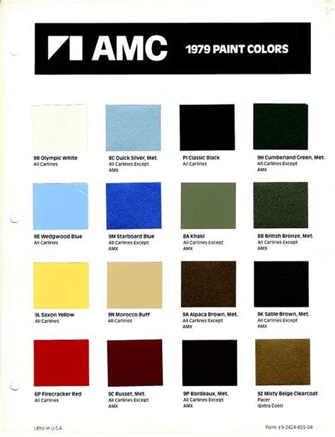 √ Maaco Paint Colors Choices