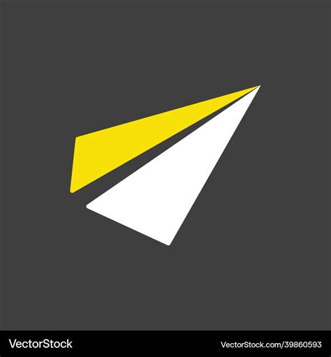 Paper plane message symbol flat icon Royalty Free Vector