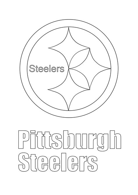 Pittsburgh Steelers Logo easy coloring page free to print or save for later