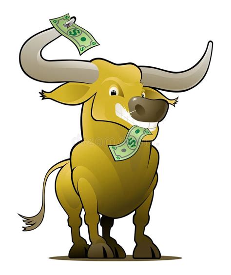 Yellow Bull As a Stock Market Player Stock Vector - Illustration of ...