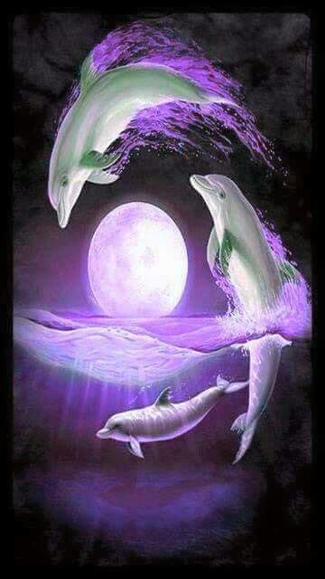 Pin by Monachika Robinson on Love purple | Dolphin art, Dolphin painting, Dolphin images