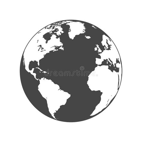 Vector Logo Globe, Earth Icon, Earth Logo on White Stock Vector - Illustration of communications ...