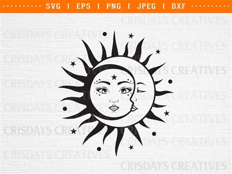 the sun and moon face svg files