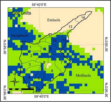 Soil units map, including mollisols, inceptisols, and entisols | Download Scientific Diagram