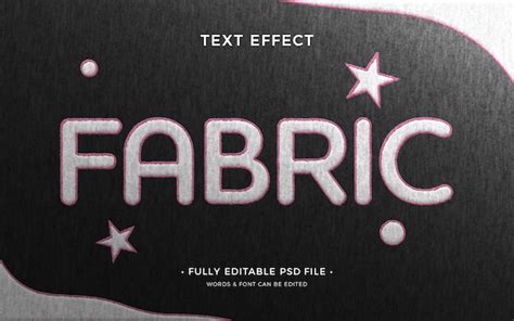 Premium PSD | Fabric text effect