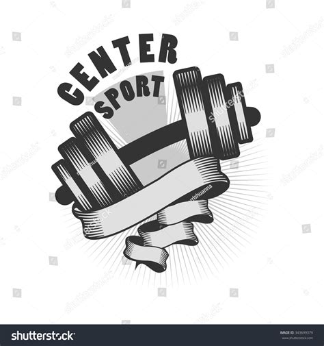 Vector Emblem Logo Sports Center Hand Stock Vector (Royalty Free ...