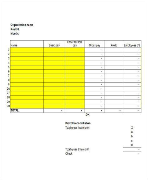 FREE 17+ Employee Payroll Samples & Templates in PDF | MS Word | Excel