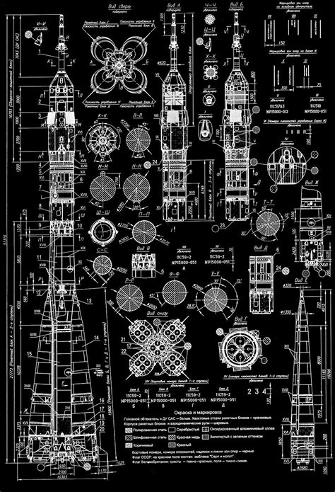 thekhooll: “Soyuz Blueprint of a Russian Soyuz rocket. Click here to view big..! ” | Space nasa ...