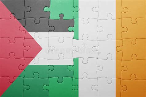 Puzzle with the National Flag of Ireland and Palestine Stock Image ...