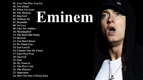 Songs Lyrics Eminem at William Otey blog