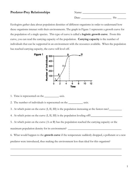 Prey And Predator Worksheets