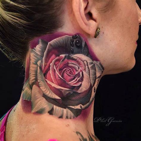 Rose Neck Tattoo | Best tattoo design ideas