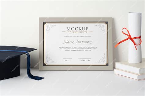 Premium PSD | Diploma frame mockup design