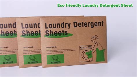 Biodegradable Eco Friendly Laundry Detergent Paper Sheets Lavender Essential Oil Cleaning Babies ...