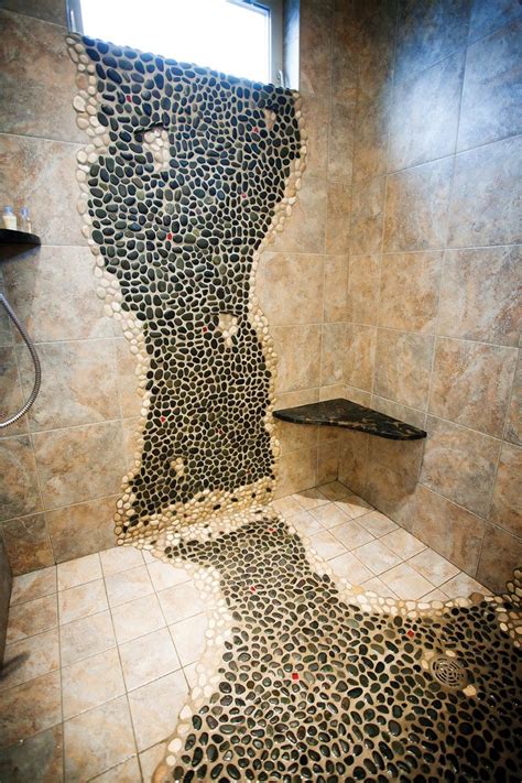 River Rock Tile Shower Floor - SusanMorrell