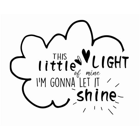 This Little Light Of Mine I'm Gonna Let It Shine | 16" x 20" Nursery Rhyme Home Wall Art for ...