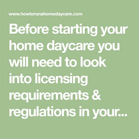 Home Daycare Licensing Requirements & Daycare Regulations - How To Run A Home Daycare | Home ...