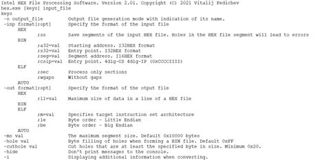 Intel HEX File Processing Software