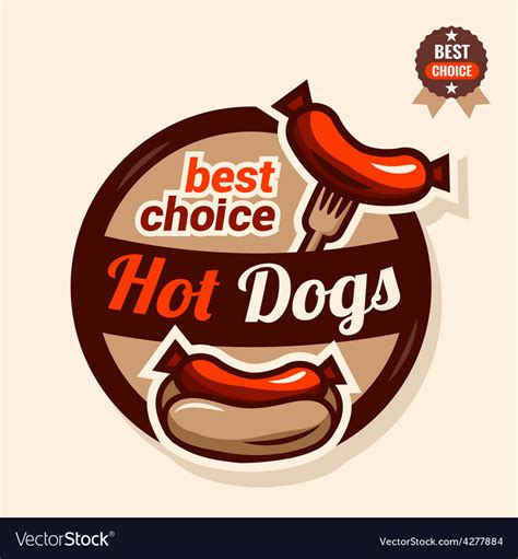 Hot dog logo Royalty Free Vector Image - VectorStock