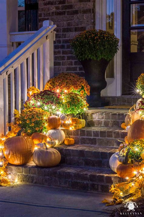 Fall Porch Decor: Statement-Making Front Steps - Kelley Nan