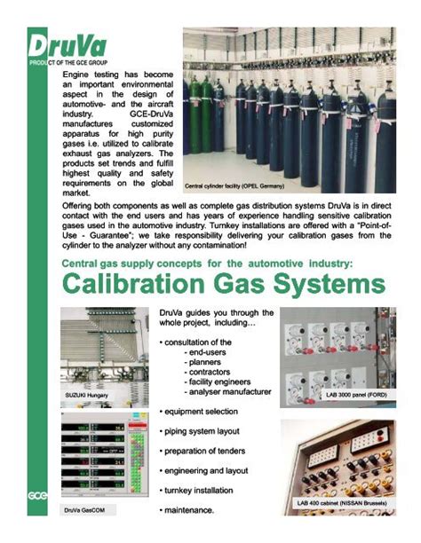 Calibration Gas Systems - GCE - Gas Control Equipment