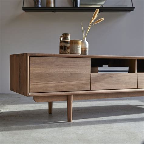 Walnut TV unit 180 cm - Living room storage furniture - Tikamoon